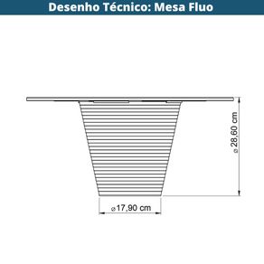 Mesa Redonda de Apoio Lateral Fluo Im In Polipropileno Verde